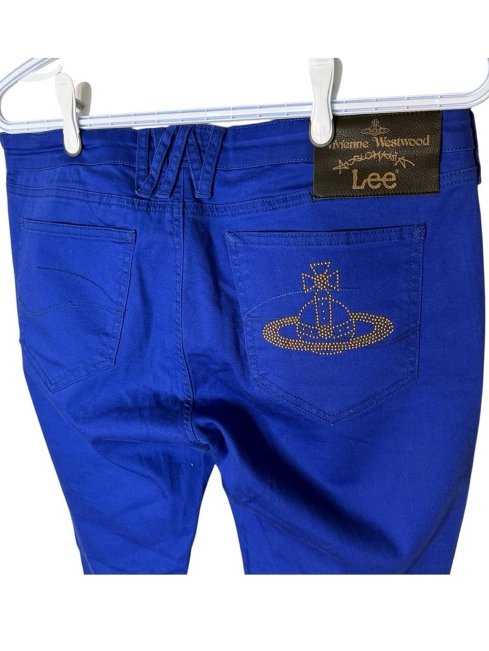 VIVIENNE WESTWOOD ANGLOMANIA LEE Rare Cobalt Blue Skinny Orb Jeans Vintage 32
